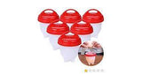 6 pcs. Silicone Egg Cooker makes Hard & Soft boiled eggs, BPA Free, Non Stick Silicone, No Shell, Boiled, Poached, Steamed eggs, AS SEEN ON TV.