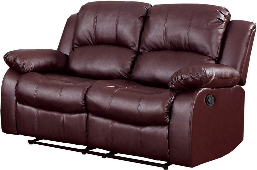 Homelegance Resonance 83" Bonded Leather Double Reclining Sofa, Brown