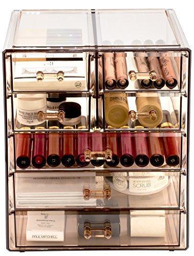 Sorbus Cosmetics Makeup and Jewelry Big Storage Display-Stylish Vanity, Bathroom Case, 4 Large, 2 Small Drawers, Clear