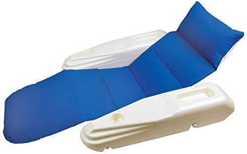 Poolmaster Swimming Pool Floating Chaise Lounge, Caribbean, Blue Stripe