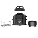 Ninja Foodi 1400-Watt Multi Cooker, Pressure Cooker, Steamer & Air Fryer w/ TenderCrisp Technology, Pressure & Crisping Lid, 6.5 Qt Pot (OP301), Black/Gray