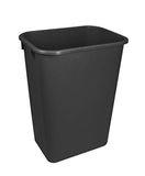 Storex Large Waste Basket 15.5 x 11 x 20.75 Inches, Black (STX00700U01C)