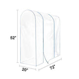 Growson Garment Rack Cover,6Ft Transparent Dust Clothes Cover with Double Full-Length Front Zippers, Cover for Clothing Hanging Rack
