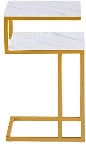 SoSo-BanTian1989 Marble Look Finish Snack Side End Table