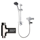 LED Digital Shower and Kitchent Faucet Thermometer, Hydro-Power Real Time Bath Water Temperature Monitor for Kids