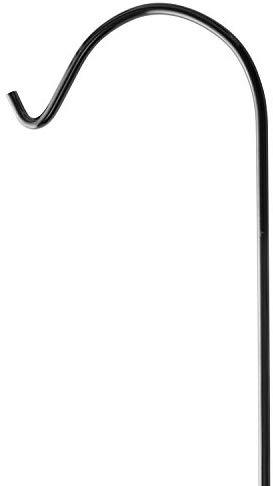 Black Shepherd Hook 92 Inch, 15MM Thick, Super Strong, Rust Resistant Steel Hook Ideal for Hanging Heavy Plant Baskets, by AshmanOnline