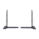 Black Bookend Supports, Metal Nonskid Heavy Duty Bookends (6Pair/12 Piece), Standard Size 5.7 x 5 x 6.7in, Great for Bookshelf Office School Library