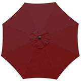 Blissun 9' Outdoor Market Patio Umbrella with Push Button Tilt and Crank, 8 Ribs (Tan)