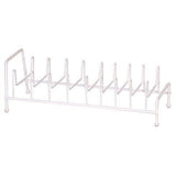 Rocky Mountain Goods Lid Rack for Pots and Pans - Kitchen Lid Rack Organizer - Holds up to 8 Lids - White Rustproof finish - Rubberized grip feet