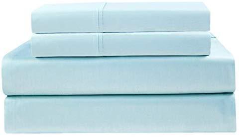 COTTON CRAFT - Ultra-Soft 400-Thread-Count Full Size Sheet Set in Sage, Premium 100% Pure Combed Cotton, 4-Piece Sateen Bedding Set with 1 Deep-Pocket Fitted Sheet, 1 Flat Sheet & 2 Pillowcases