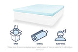 ViscoSoft 3-Inch 3.5 lbs. Density Gel Memory Foam Mattress Topper (Cal King) – Includes Ultra Soft Removable Cover with Adjustable Straps