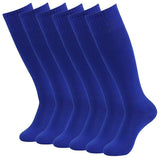 Soccer Socks, RTZAT Unisex Solid Knee High Tube Team Sports Football Socks, 2,6,12 Pairs