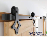 5FT Heavy Duty Sturdy Sliding Barn Door Hardware Kit -Super Smoothly and Quietly - Simple and Easy to Install - Includes Step-by-Step Installation Instruction -Fit 30" Wide Door(Rhombic Shape Hanger)