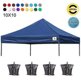 ABCCANOPY Pop Up Canopy Replacement Top Cover 100% Waterproof Choose 18+ Colors (Top White)