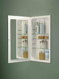 Jensen 1035P24WHG Cove Single-Door Recessed Mount Frameless Medicine Cabinet, 14 by 24-Inch