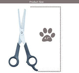 Elfirly Professional Pet Grooming Scissor with Round Tip Stainless Steel Dog Eye Cutter for Dogs and Cats, Professional Grooming Tool, Size 6.70" x 2.6" x 0.43"