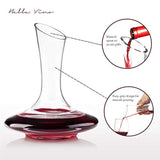 Bella Vino Wine Decanter, 100% Lead-Free Hand Blown Crystal Glass, Red Wine Carafe, Wine Aerator with Wide Base,Wine Accessories,Wine Gift
