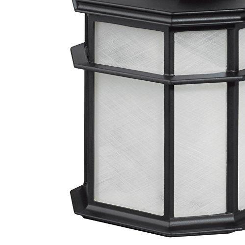 Globe Electric Bowery 1-Light Outdoor Indoor Wall Sconce, Matte Black, Clear Glass Shade 44176