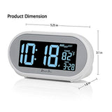 DreamSky Auto Time Set Alarm Clock with Snooze and Dimmer, Charging Station/Phone Charger with Dual USB Port .Auto DST Setting, 4 Time Zone Optional, Battery Backup.