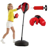 Liberty Imports Sport Boxing Set Punching Bag With Gloves | Punching Ball for Kids Adjustable Height - 43"