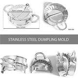 Dumpling Mold - Dumpling Maker/Press Stainless Steel Empanada Press/Pie Ravioli Dumpling Wrappers Maker Kitchen Accessories (3.74" Small) by HOKICHEN