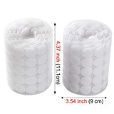 Sticky Back Coins Clear Dots Hook and Loop Self Adhesive Dot Tapes 3/4" Diameter 1000pcs(500 Pair) - White