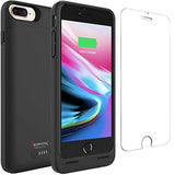 iPhone 8 Plus / 7 Plus Battery Case Qi Wireless Charging Compatible, Alpatronix BX190plus 5.5-inch 5000mAh Rechargeable Protective Portable Charger iPhone 8+/7+ Juice Bank Power Pack - Black