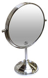 Decobros 8-inch LARGE Tabletop Two-sided Swivel Vanity Mirror with 7x Magnification, 13-inch Height