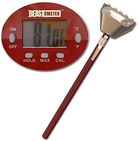 Grill Beast Digital Meat Thermometer - BBQ - Cooking - Instant Read with Stainless Steel Casing & Probe