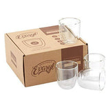 Double Wall Espresso Cups Set - Insulated Coffee Shot Glasses - 2.6oz, Set of 4 - Demitasse Gift Box