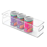 mDesign Plastic Kitchen Pantry Cabinet, Refrigerator, Freezer Food Storage Organizer Bin - for Fruit, Drinks, Snacks, Eggs, Pasta - Combo Includes Bins, Condiment Caddy, Egg Holder - Set of 4 - Clear