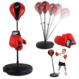 Liberty Imports Sport Boxing Set Punching Bag With Gloves | Punching Ball for Kids Adjustable Height - 43