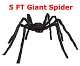 COOLJOY Giant Halloween Spider 1PCS 5FT(60 INCH) Halloween Decorations Virtual Realistic Hairy Spider Halloween Outdoor Decoration