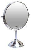 Decobros 8-inch LARGE Tabletop Two-sided Swivel Vanity Mirror with 7x Magnification, 13-inch Height