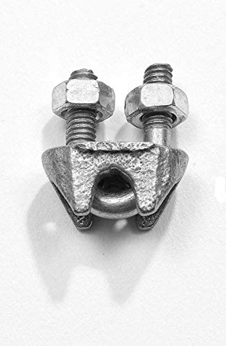 Ground Anchor with 50 Feet of Galvanized Wire with Clamps – Ideal for Securing Animals, Tents, Canopies, Sheds, Powder-Coated Solid Steel Auger – Pack of 4 by AshmanOnline