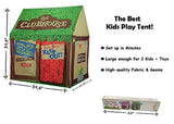 Kids Play Tent Children Playhouse - Indoor Outdoor Tent Model Clubhouse Green Portable