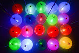 Dusico Flashing LED Light Up Party Balloons (30 Pack), Rainbow Glow in The Dark Neon Lights Assorted Colors Changing, for Helium Or Air Use, Strong Latex, 12 Inches, Lasts 12-24 Hours