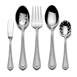 Mikasa 5081086 Regent Bead 65-Piece 18/10 Stainless Steel Flatware Set with Serving Utensil Set, Service for 12