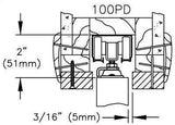 100PD Commercial Grade Pocket/Sliding Door Hardware (60")