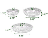 TRUEDAYS 15 Pack(6 inch/8inch/10inch) Clear Plant Saucers Flower Pot Tray Excellent for Indoor & Outdoor Plants