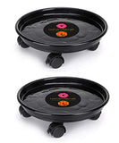 Larel Vitor Plant Caddies with Wheels 2Pcs,Plant Coasters On Wheels,Plant Dolly Flower Pot Caddy (2 Pack)