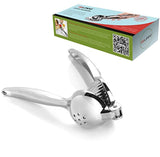 Gelindo Single Press Lemon Squeezer - Heavy Duty - Easy To Use - Large Bowl, Silver