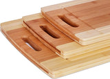 Utopia Kitchen Bamboo Cutting Board 3 Piece Set - Extra Durable - Better Than Ordinary Wood Cutting Boards - Large, Medium and Small Bamboo Cutting Boards for Bread, Vegetables, Chicken