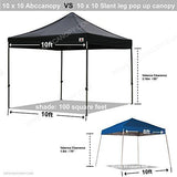 ABCCANOPY 10x10 Pop-up Canopy Tent Commercial Tents with White Mesh Walls Camping Screen & Mesh House Bonus Rolly Carry Bag and 4X Weight Bag (1 White)