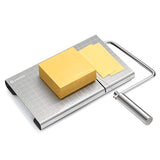 Zanmini Cheese Slicer Wires Stainless Steel Food Slicer Cheese Cutter with Accurate Size Scale, Four Replaceable Serving Wires for Hard and Semi Hard Cheese Butter