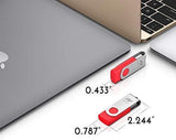 32GB Flash Drives Bulk 10 Pack USB 2.0 32 GB Thumb Drive Jump Drive Pen Drive Memory Drive Zip Drive with LED Light for Storage by Imphomius - 10Pack,Multicoloured