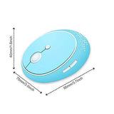 SUPSOO V50 Wireless Mouse Cute Design, 2.4G Ergonomic Optical Mouse with USB Nano Receiver for Right Hand Use, Battery Included, 1600 DPI, 6 Buttons for PC, Tablet, Computer, Laptop (Blue)