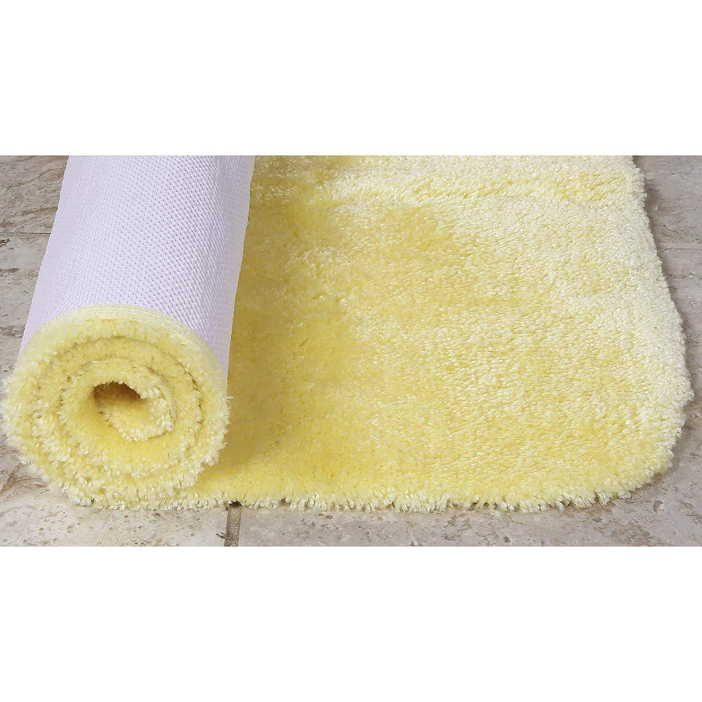 Maples Rugs Bathroom Rugs - Colorsoft 20" x 34" Non Slip Washable Bath Mat [Made in USA} Soft & Quick Dry for Vanity and Shower, Lemon Ice