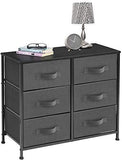 Sorbus Dresser with 5 Drawers - Furniture Storage Tower Unit for Bedroom, Hallway, Closet, Office Organization - Steel Frame, Wood Top, Easy Pull Fabric Bins (Black/Charcoal)