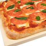 Pizza Stone For Oven, Grill, Bbq Extra Thick Rectangular Pizza Baking Stone Xl 16" x 14" Pan For Perfect Crispy Crust
